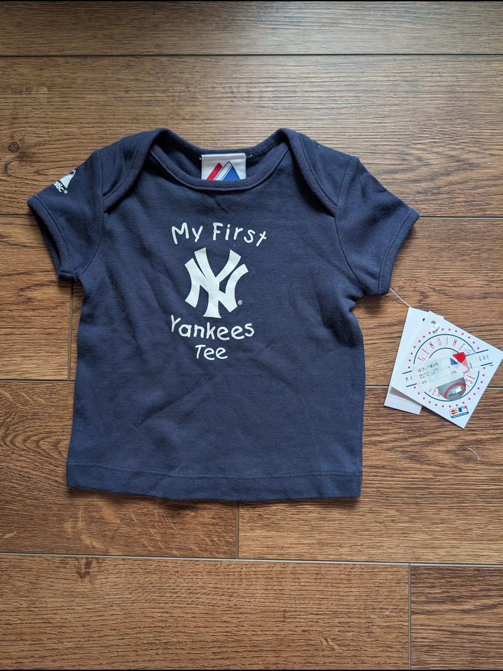 💥3/$24 NWT MLB  "My First Yankees Tee" Baby Short Sleeve Shirt